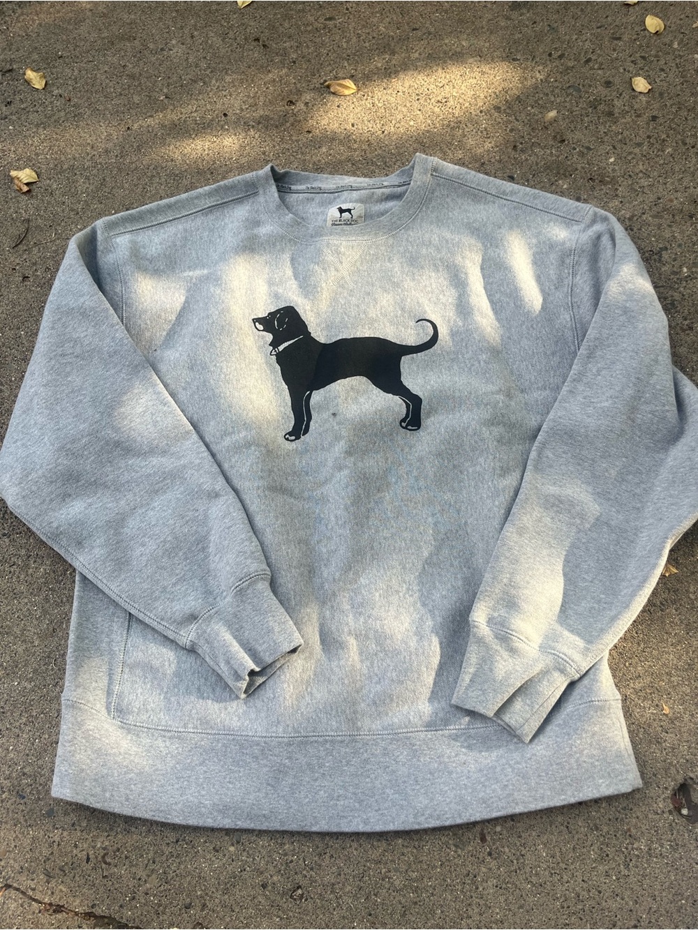 The Black Dog Light Gray Crewneck Sweatshirt with Logo Size XL